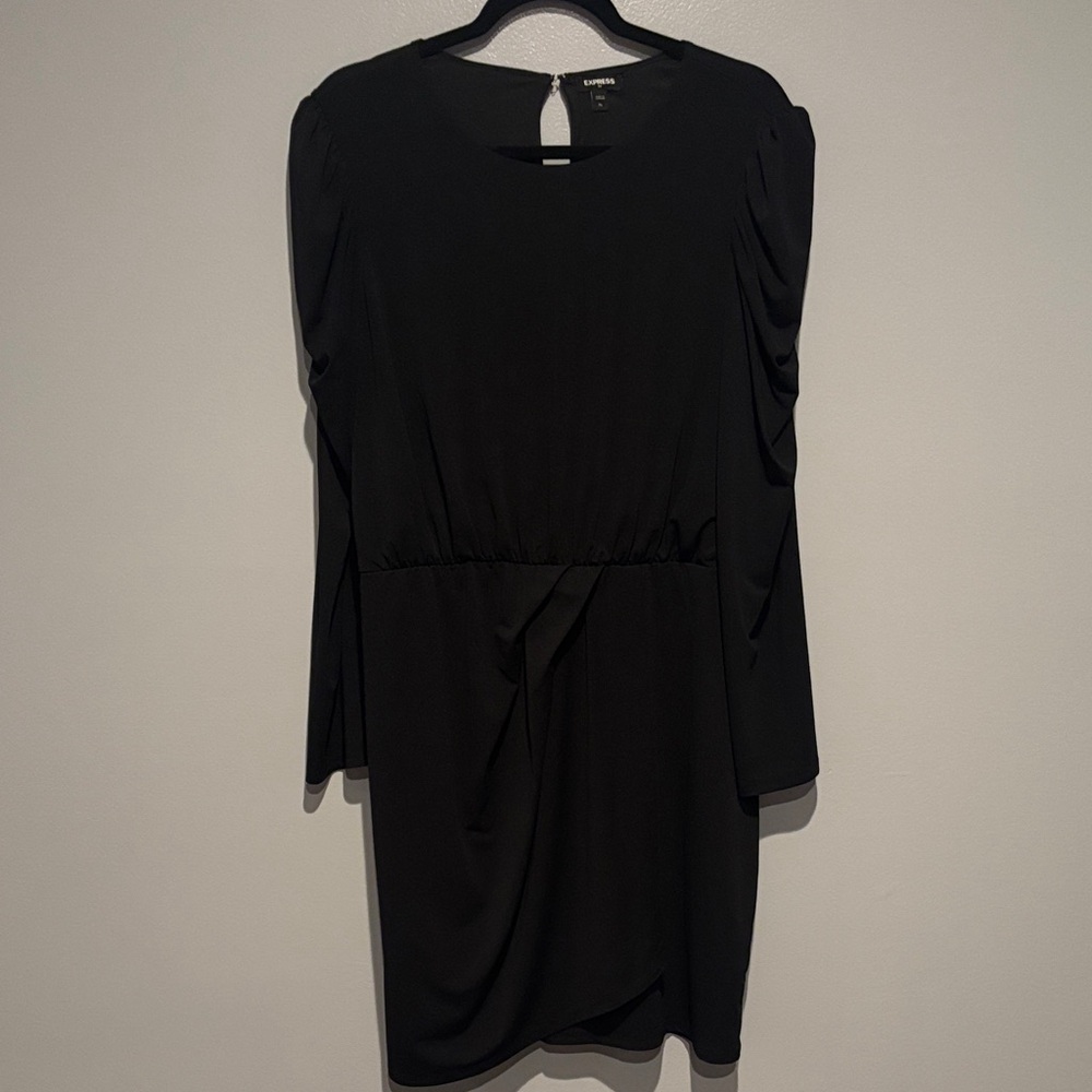 Express Black Long Sleeve Dress